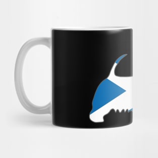 Saltire Flag Scottish Terrier Dog Silhouette Mug